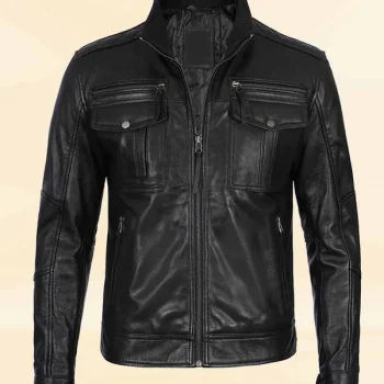 Speed Streak Saddle Stitch leather jacket