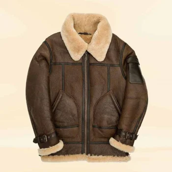 Titan Defender Bomber leather fur Jacket